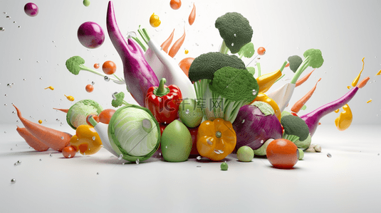 组合创意背景图片_创意新鲜蔬菜组合广告