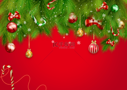 雪背景图片_圣诞节装饰红色背景