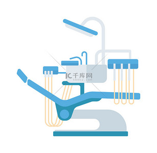 医疗干净图背景图片_牙科椅诊所矢量图.