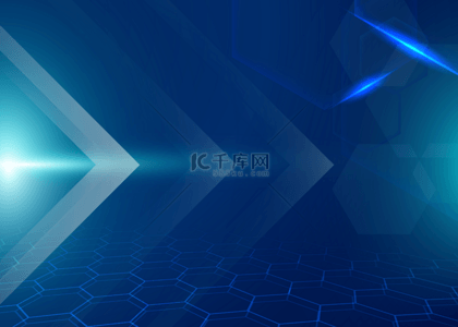 中外交汇背景图片_科技光效线条几何图形抽象蓝色背景