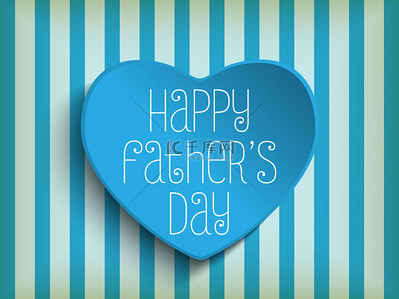 wedding背景图片_Happy Fathers Day Blue Heart Background