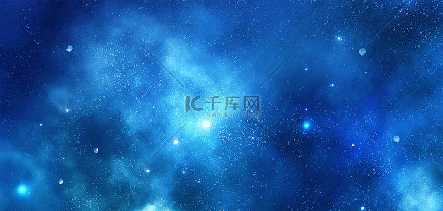 人工智能科技海报背景图片_商务科技星空宇宙星座蓝色大气海报背景