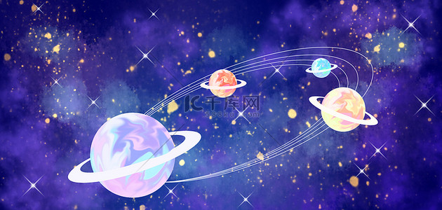 宇宙星球背景图片_星空背景星球星云