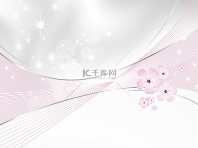花艺海报设计背景图片_花背景-白色和粉红色的花艺设计