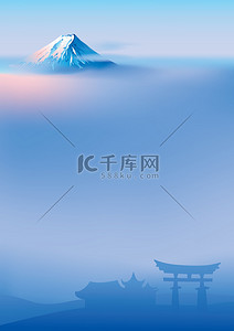 富士背景图片_富士和牌坊