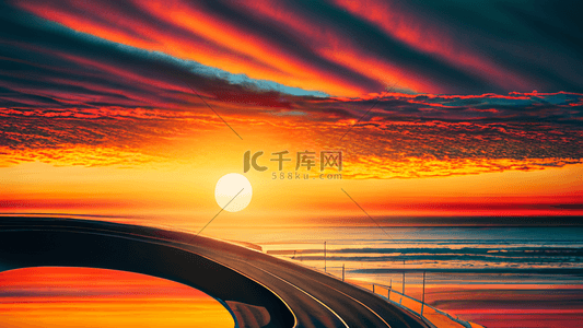 公路背景图片_海边蜿蜒的公路背景