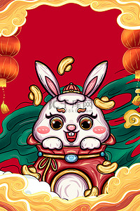 迎新海报背景图片_兔年大吉兔年春节兔年新年春节背景