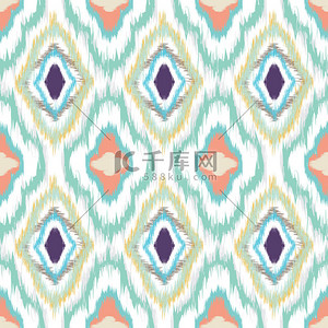 Ikat seamless pattern design