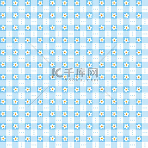 蓝色格子格子背景图片_格子无缝的蓝色花格子背景