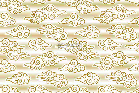 chinese背景图片_Seamless pattern in oriental style, chinese clouds background.