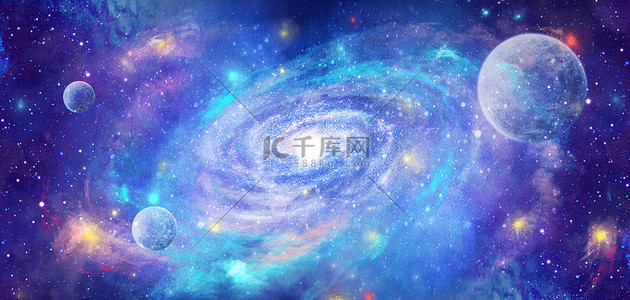 宇宙星球背景图片_宇宙星空紫色创意背景