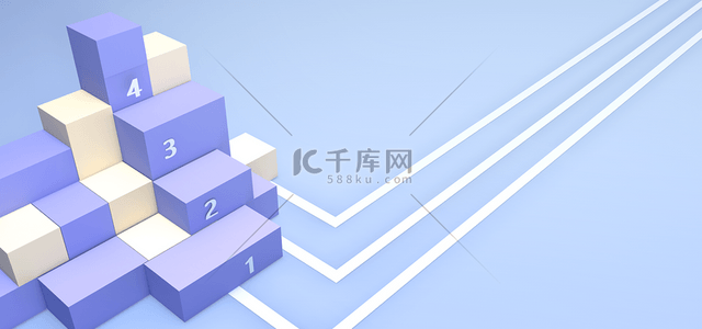 箭号背景图片_3d几何蓝色数字线条背景