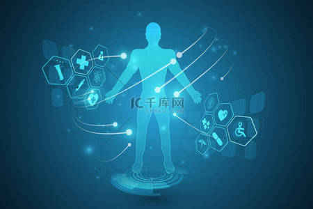 system背景图片_hud interface virtual hologram future system health care innovation concept background