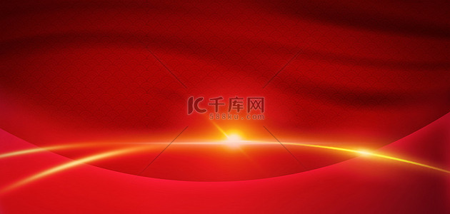 金色纹理背景图片_红色光效线条红色喜庆国庆节日海报背景