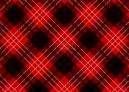 格子线条布料苏格兰红色黑色背景
