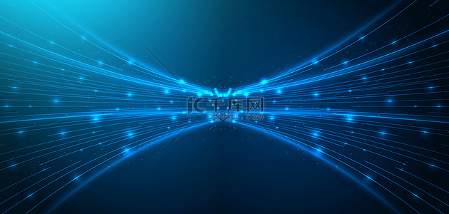 科技光线粒子背景图片_科技光效粒子蓝色大气科技海报背景