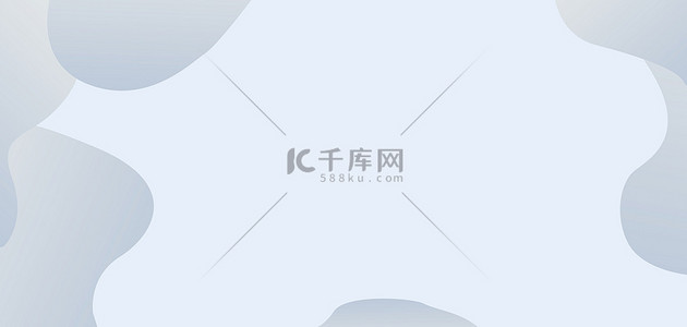 简约几何蓝灰莫兰迪banner