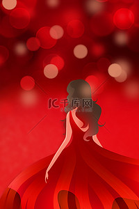 红色女神妇女节背景图片