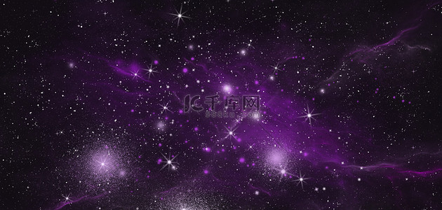 紫色宇宙星空背景图片_星空星星银河紫色梦幻海报