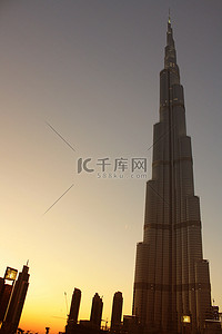 迪拜背景图片_阿联酋迪拜Khalifa塔