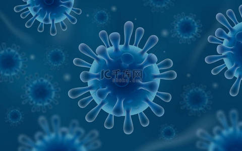 科技病毒疫情防疫医疗Coronavirus covid-19蓝色横幅.