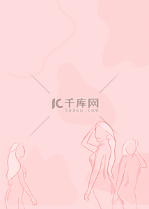 女人线条抽象简约背景