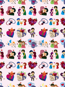 wedding背景图片_seamless Valentine's Day pattern