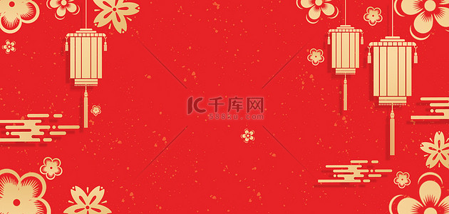 底纹复古红色背景图片_新年春节剪纸红色复古简约