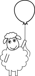 一只羊乘气球飞翔, 象征着思想、解决方案、创造力