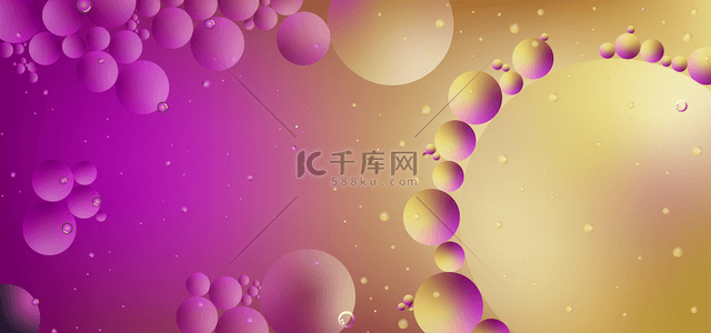 粉色气球背景图片_化妆水泡泡抽象风格金色背景
