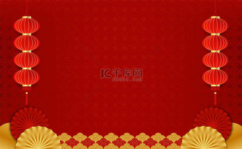 chinese背景图片_Postcard for Happy Chinese new year. chinese traditional. Chinese background of vector