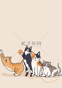 日系可爱小猫背景