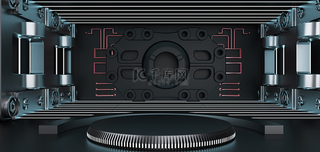 机械风c4d科技机械展台