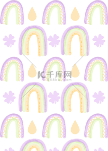 糖果色花瓣和波西米亚风格彩虹背景