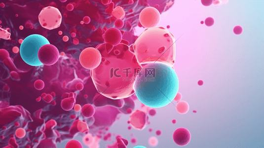 彩色生物科技细胞背景