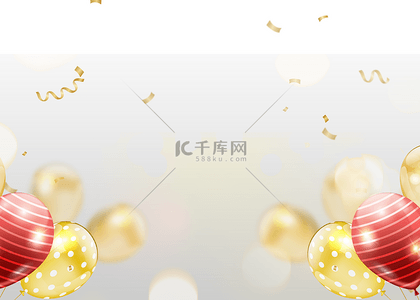 周年庆海报模板背景图片_彩色可爱气球背景