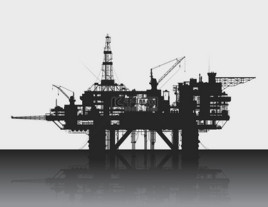 在深海石油平台