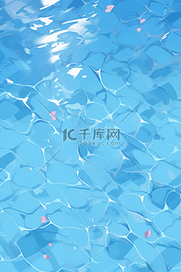夏季背景图片_蓝色夏天夏季泳池游泳池水池