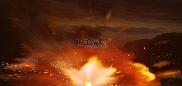 游戏背景图片_游戏战火火焰黑色大气游戏电竞比赛海报背景