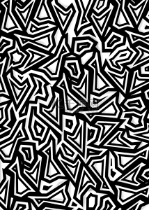 黑白色块背景图片_几何抽象无缝色块图案背景黑白艺术