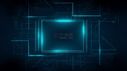 蓝色科技商务线框背景