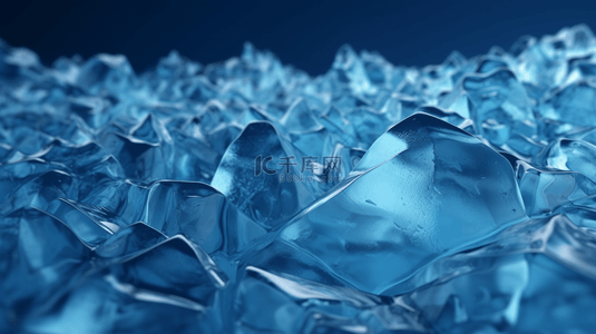 冰块蓝色背景背景图片_蓝色清凉冰块纹理背景
