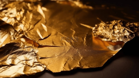 黄金金箔金属材质融化背景