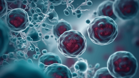 医学细胞背景图片_显微镜下正常人类细胞