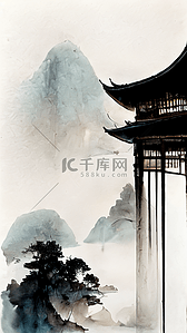 西湖风景背景图片_中国风江南杭州西湖