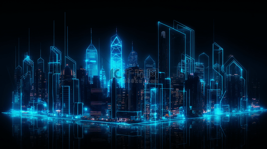 科技风格城市背景