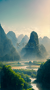 桂林背景图片_唯美桂林山水风景