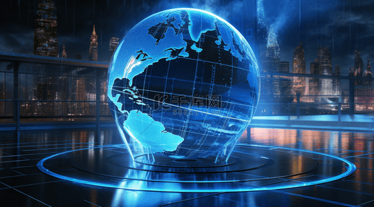 科技背景地球全球化