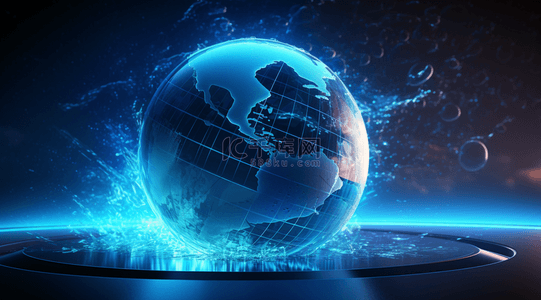 科技全球背景图片_科技背景地球全球化