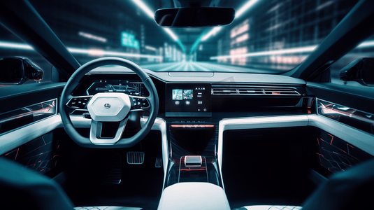 汽车驾驶舱和屏幕汽车电子汽车技术自动驾驶未来科技